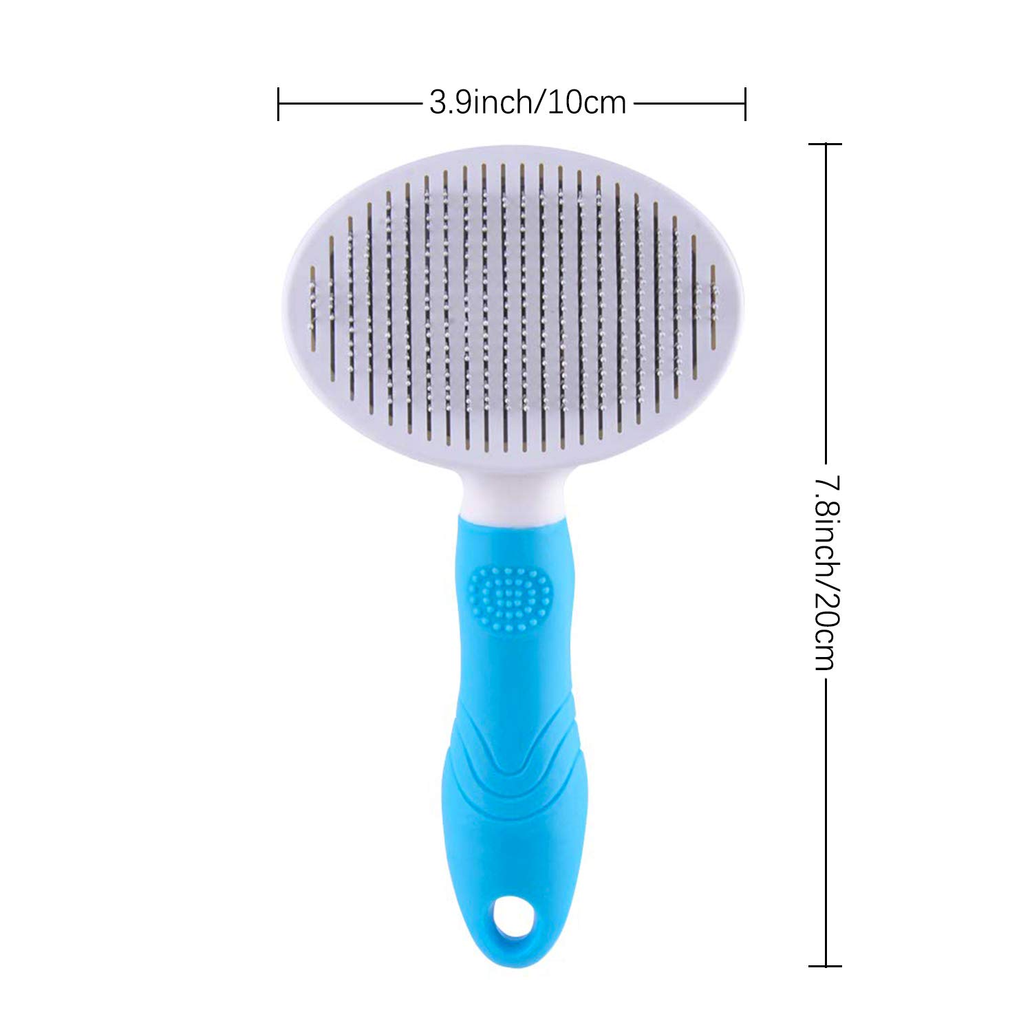 Self-Cleaning Slicker Brush for Cats & Dogs – Blue (Upgraded) - Image 3