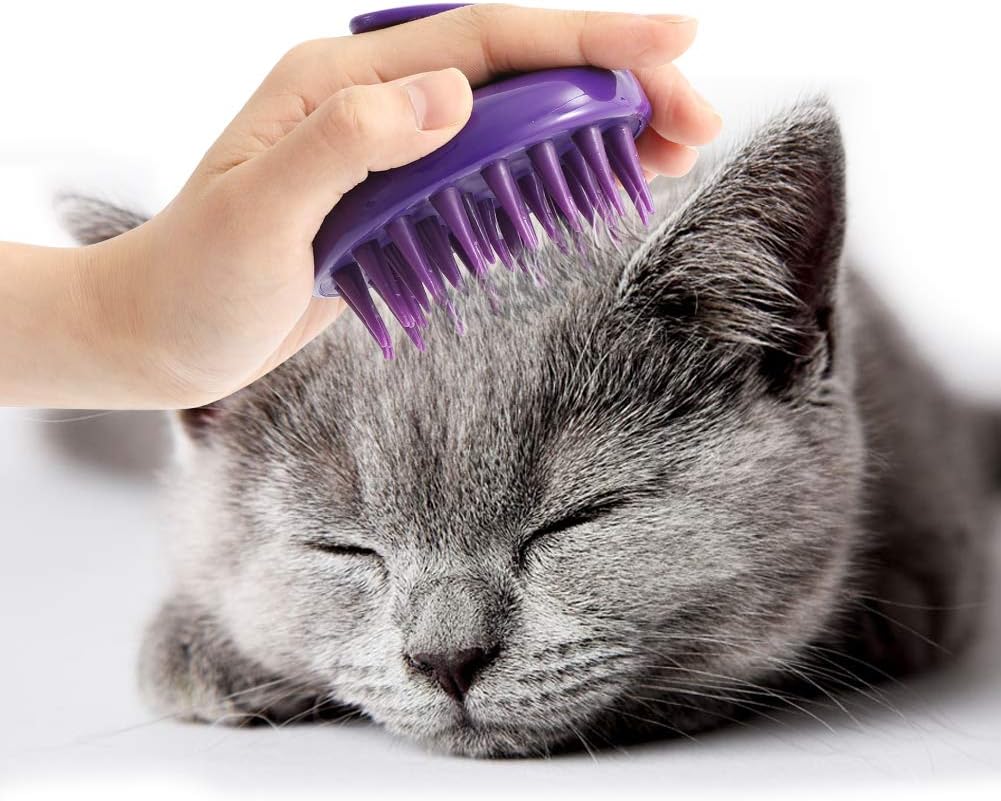 Cat Brush – Soft Rubber, Washable Silicone Pet Grooming for Cats