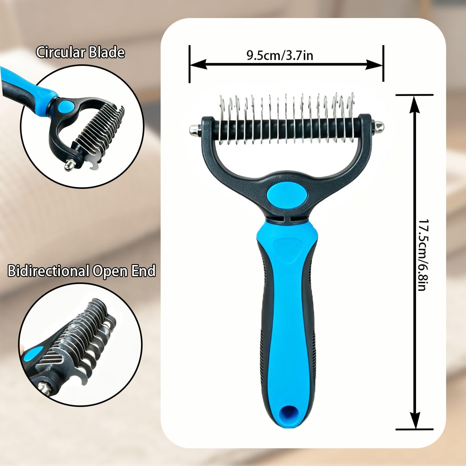 Pet Dematting Comb & Undercoat Rake for Dogs and Cats - Image 3