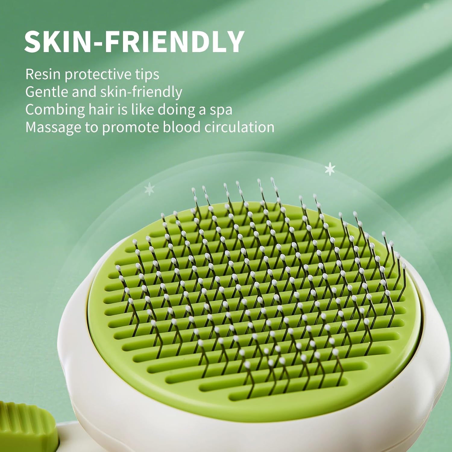 Cat & Dog Deshedding Brush with Release Button, Self-Cleaning Pet Comb - Image 5